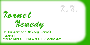 kornel nemedy business card