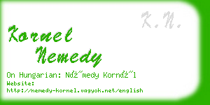 kornel nemedy business card